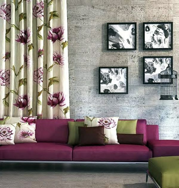 Fabric and wallpaper with floral design – Great Interior Ideas for Your Home