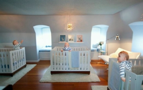 Fabulous, quiet modern nursery designs for triplets