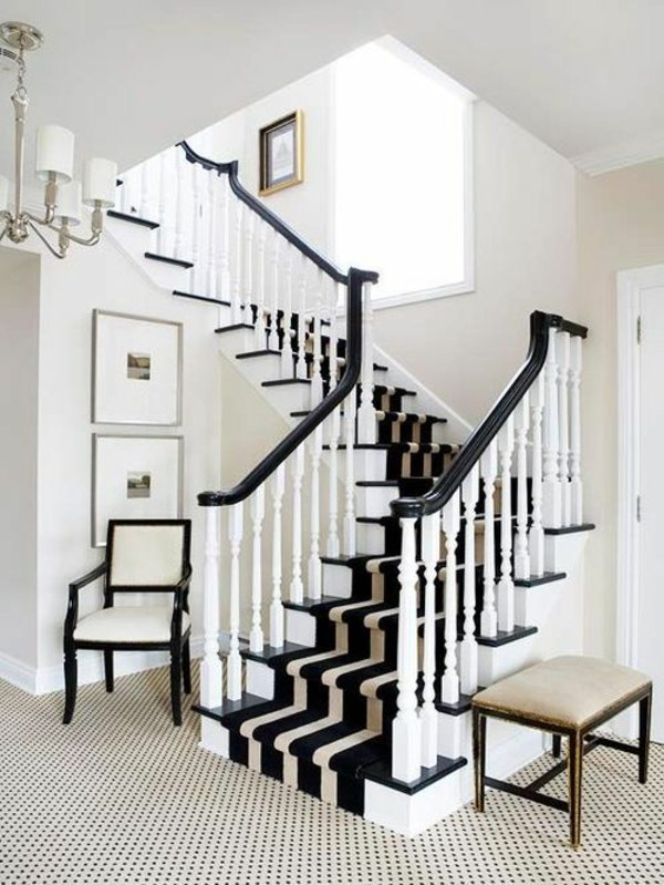 Fabulous staircase rugs bring color