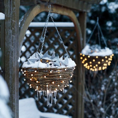 Festive garden lighting for Christmas
