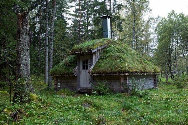 Green Roof Garden House – Exterior in Green