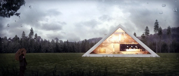 House in shape of pyramid