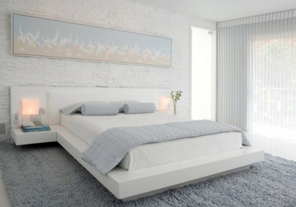 How you could decorate a brick wall behind your bed 31 ideas