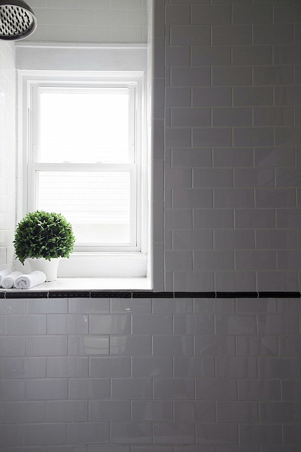 Interior design ideas – green houseplants in the bathroom