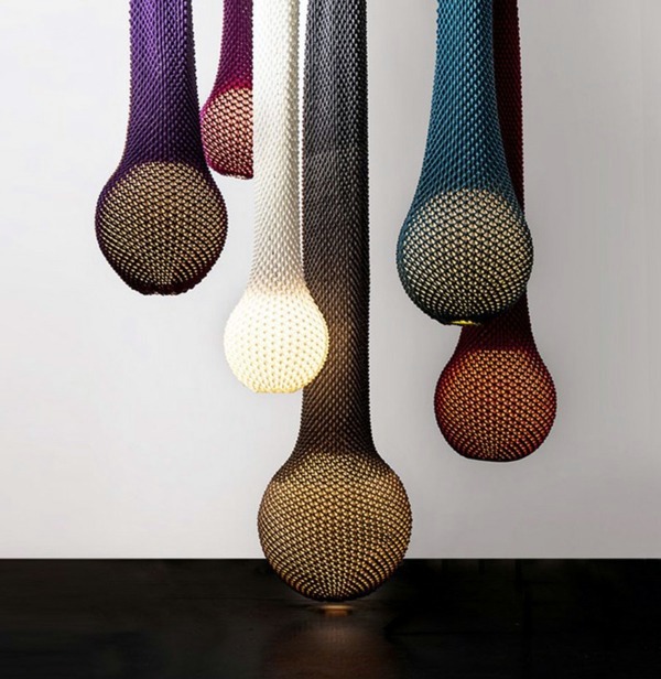 Knitted lampshades of Ariel Zuckerman