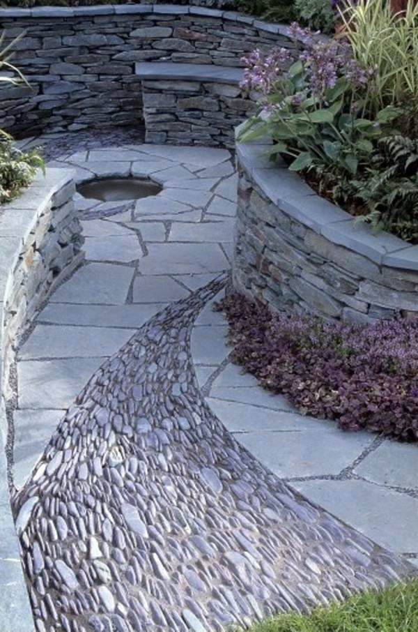 Landscaping with stones represents eternity
