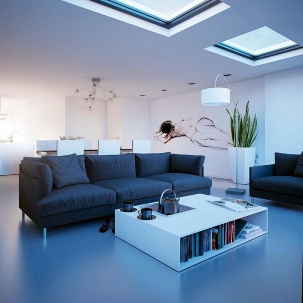 Living room with skylight – Ideas and Suggestions