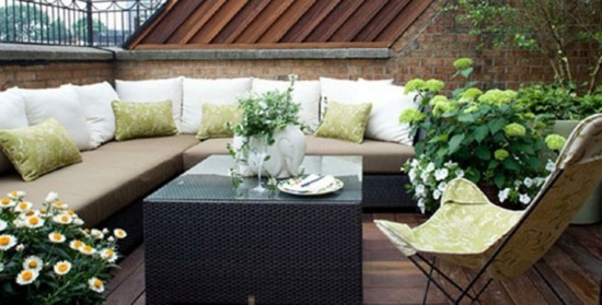 Lounge garden furniture in a minimalist style