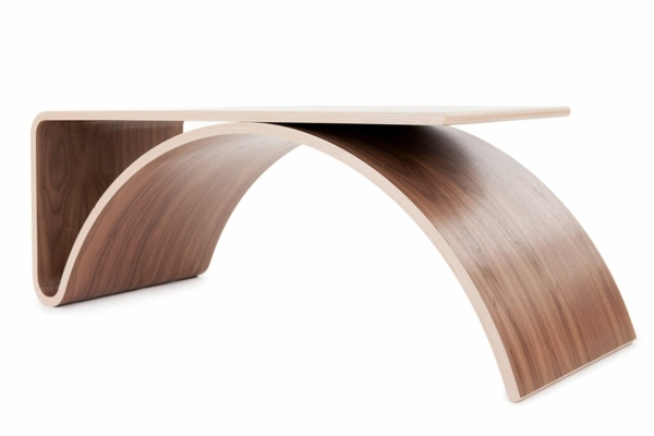 Minimalist Wood Coffee table – Kaari table by the Finnish designer Johani Horelli