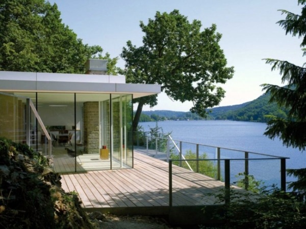 Modern mountain hut in Germany offers beautiful lake views