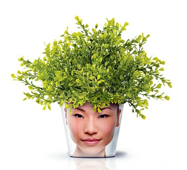 Modern Planters with Face – Funny cool decoration ideas