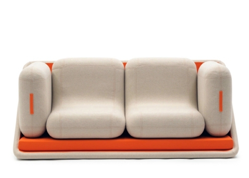Orange Designer Sofa by Matali Crasset – modern style from France