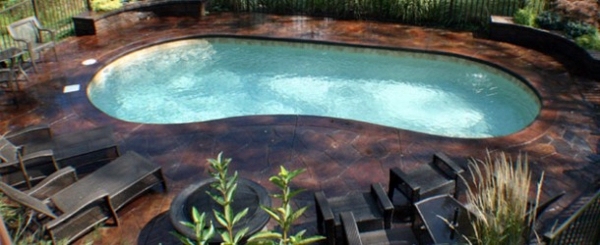 Pool in the garden – 20 kidney-shaped swimming pool
