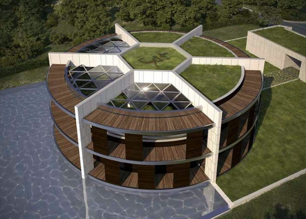 Provided sustainable eco-house in the form of football for Lionel Messi