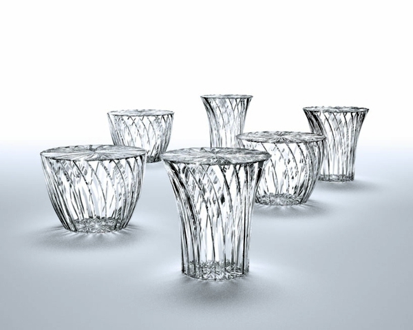 Radiant Glass Design by Tokujin Yoshioka – Bar tables and stools made of glass