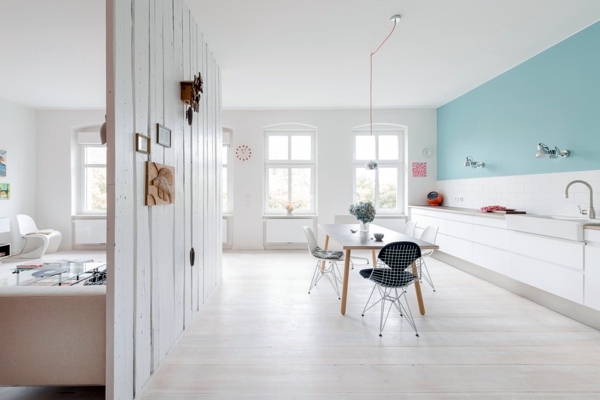Room color design – fresh sage green in interior design