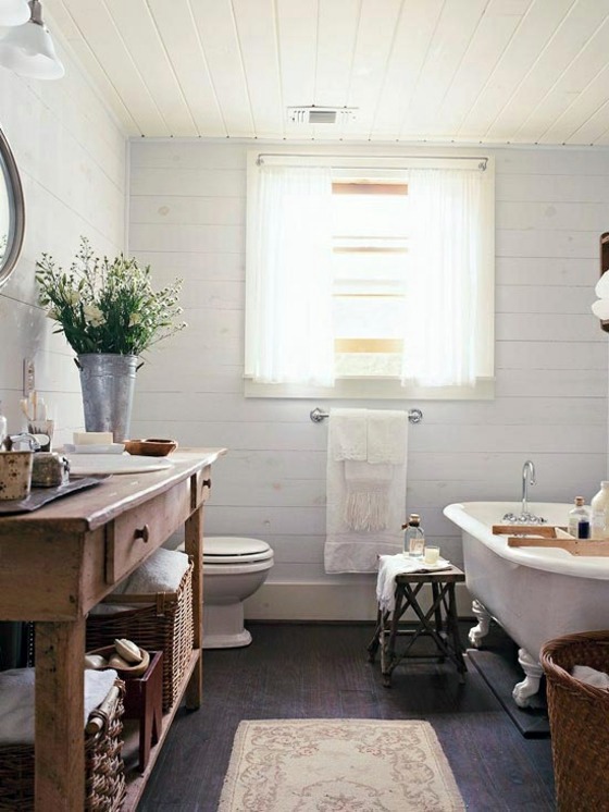 Rustic Bathroom Ideas – Would you set up your bathroom in a country style?