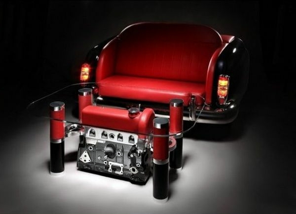 Selected coffee tables and sofas from auto parts