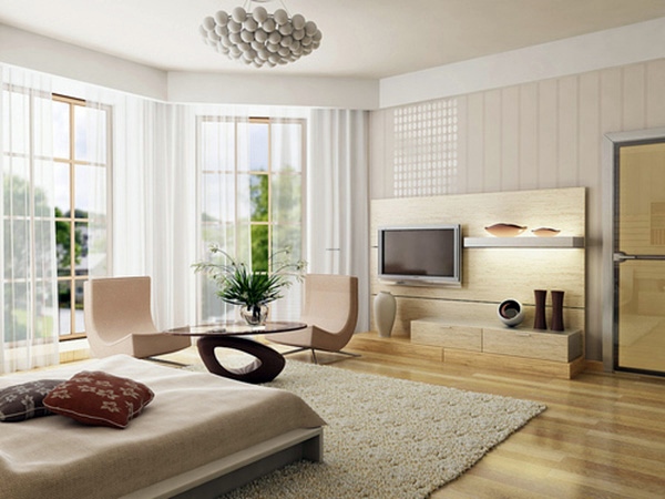 Stylish beige interior design – cozy and pleasant atmosphere