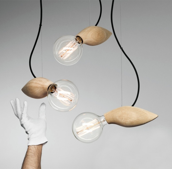 The designer lamp with organic shapes