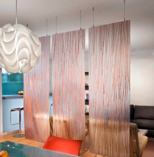 TOP TO BOTTOM: 10 beautiful ideas for curtains as partitions in the interior
