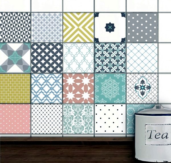 Bathroom tile over glue - Tile stickers for old, dull tiles