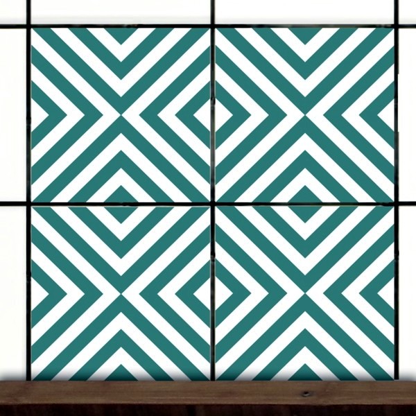 Bathroom tile over glue - Tile stickers for old, dull tiles