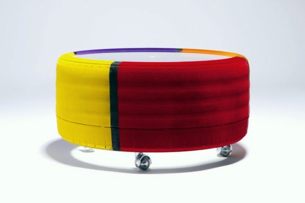 Couchtisch - Designer coffee table by Tavomatico - how to make a stylish piece of furniture from old tires? Couchtisch - Designer coffee table by Tavomatico - how to make a stylish piece of furniture from old tires?