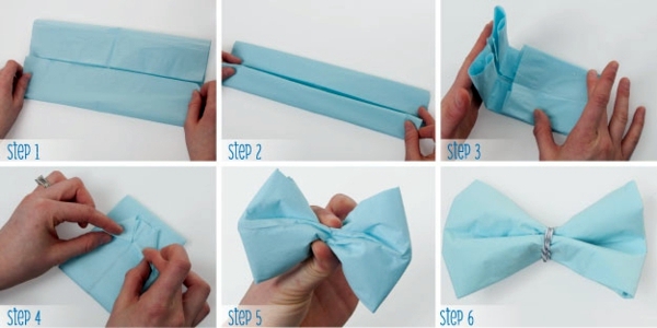Paper napkin folding instructions - create festive Tischedeko