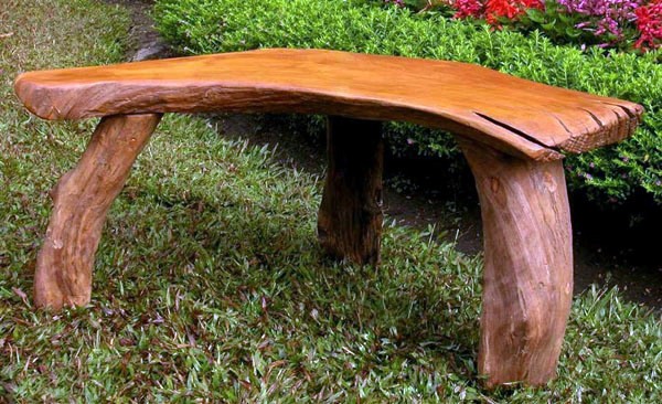 Wooden bench build yourself - comfortable seating area for your garden