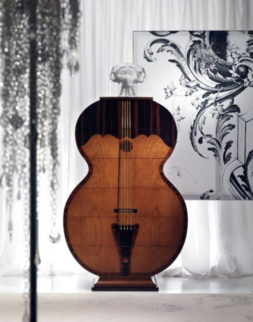 Bar made in the form of guitar in Italy