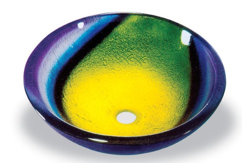 Bathroom Ideas - striking colored washbasin