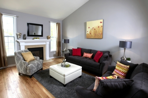 Renovating the living room by using accent the style
