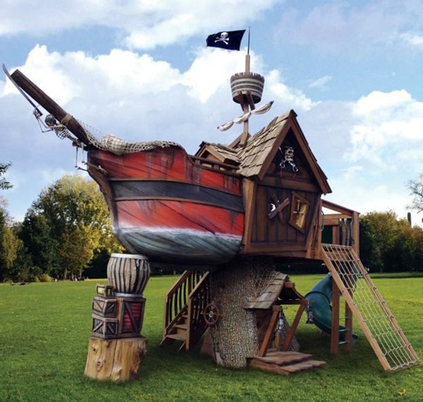 Gartenmöbel - A cool game tower pirate ship for your kids