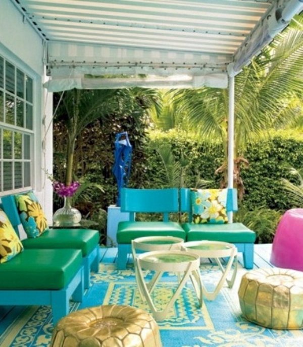 56 Great Pastel Colors Patio Design, Bright Colored Outdoor Furniture