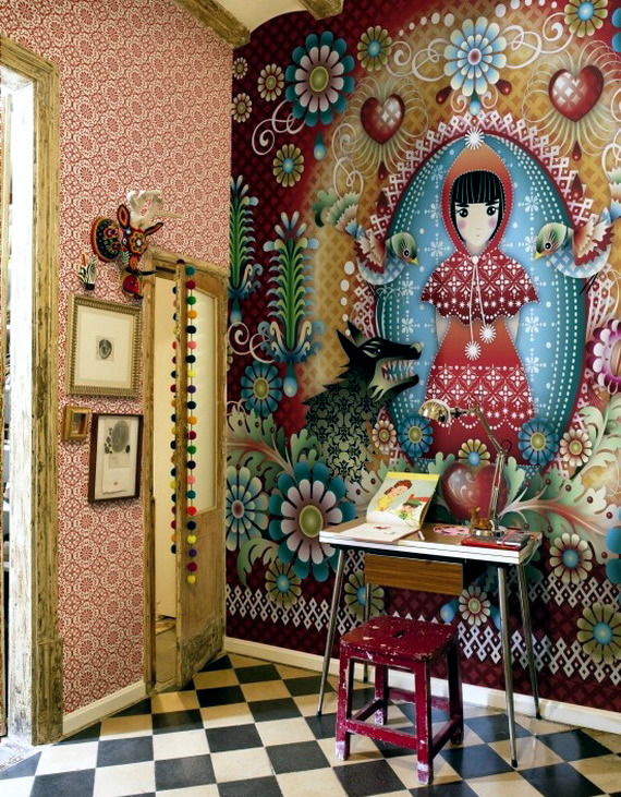 Sweet colors and wall decoration in the nursery and baby room Sweet colors and wall decoration in the nursery and baby room