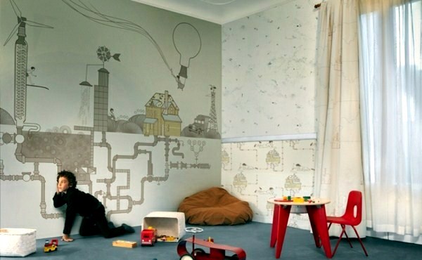 Sweet colors and wall decoration in the nursery and baby room Sweet colors and wall decoration in the nursery and baby room