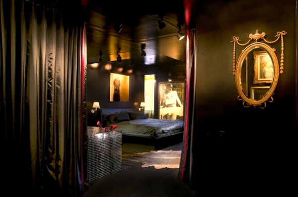 Original idea for dark stylish interior