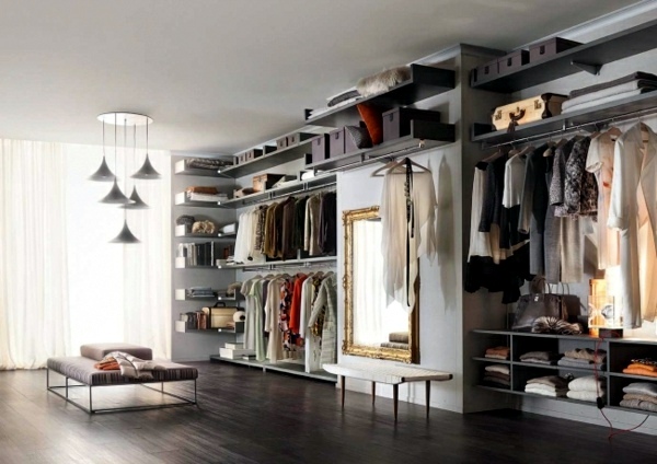 Walk-in closet plan - 50 Dressing chic furnishings