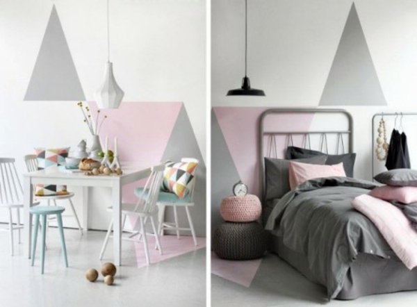 Pastel tones as wall colors soften the ambience at home
