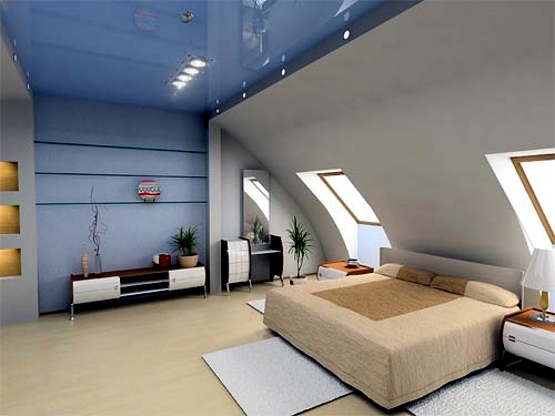 Bedroom in the attic - Proposal for compact dressing room