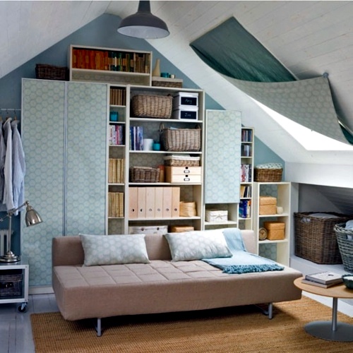 Bedroom in the attic - Proposal for compact dressing room