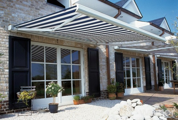 Terrace and garden sun protection ideas - use solar sails and awnings