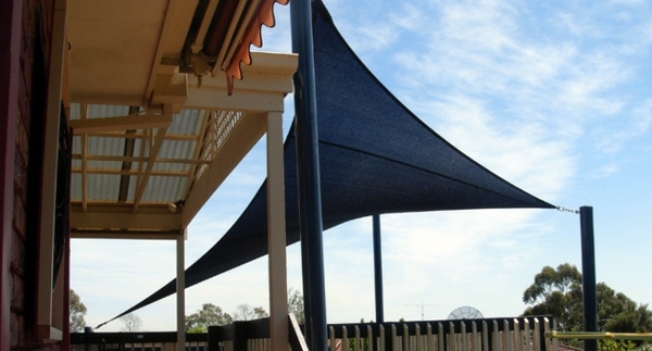 Terrace and garden sun protection ideas - use solar sails and awnings