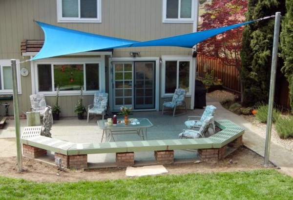 Terrace and garden sun protection ideas - use solar sails and awnings