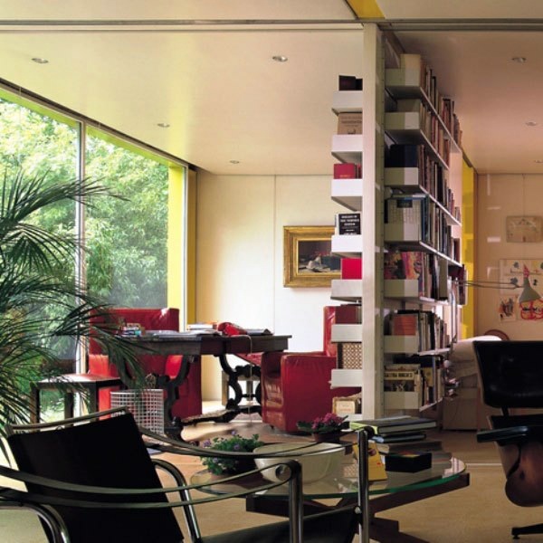 Shelves as a partition - 20 great ideas and advice