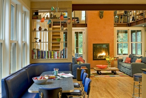 Shelves as a partition - 20 great ideas and advice