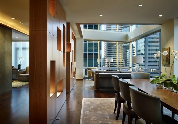 Shelves as a partition - 20 great ideas and advice