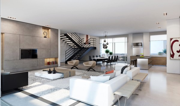 Modern home shows opulent wall design studio designed by Ando