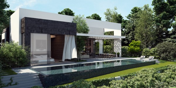 Modern home shows opulent wall design studio designed by Ando